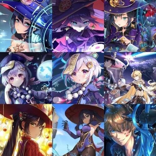 5D DIY Full Drill Diamond Painting Game Anime Genshin Impact Series Diamond Mosaic Embroidery Cross Stitch Kits Wall Home Decor