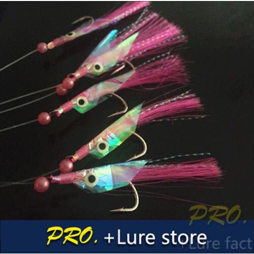 Free shipping 5bags super quality fishing rigs sabiki lure baits for sabiki sets , artificial sabiki rigs fish skin lure sets