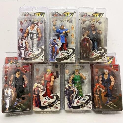 NECA Ryu Figure Ken Akuma Chun Li Hoshi Gouki Guile Action Figure Hot Game Collection Model Toy