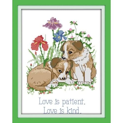 Everlasting Love Chinese Cross Stitch Kits Ecological Cotton Stamped Printed 14CT 11CT DIY Gift New Year Decorations For Home