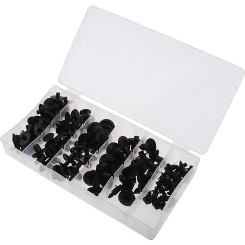 High Quality Motorcycle/Bike Nylon Rivet Push Pin Kit - 80 Piece Includes M6/ M7/ M8