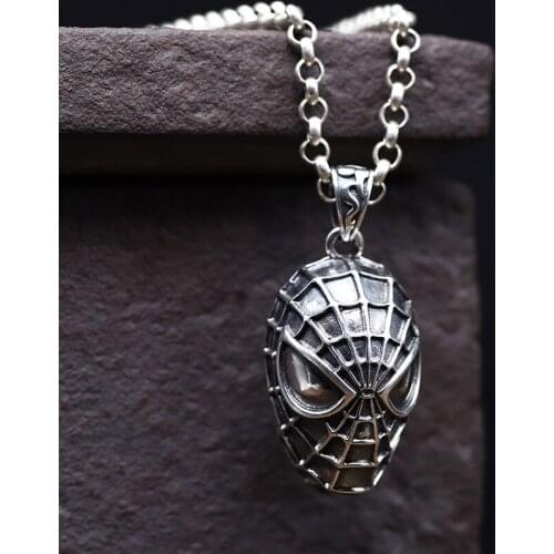 925 build to protect world peace spider-man pendant carved domineering Thai silver restoring ancient ways do old pendant
