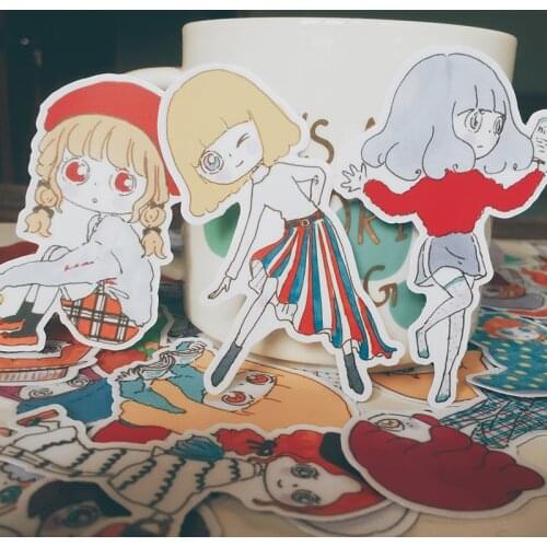 40PCS Cute doll Stickers Crafts And Scrapbooking stickers book kids toys Decorative sticker DIY Stationery