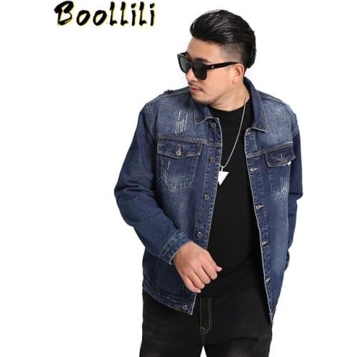 2020 New Spring And Autumn Denim Jean Casual Jacket Men Clothes Design Large ASIAN Size L-5XL 6XL 7XL