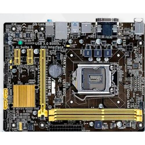 Original motherboard for asus H81M-E LGA 1150 DDR3i3 i5 i7 22nm cpu usb2for asus0 usb3for asus0 16GB H81 Desktop Motherboard