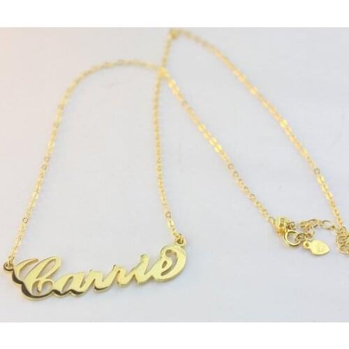 Fashion Newest Women Custom Carrie Your Name statement Necklaces Nameplate Pendant choker Letters Jewelry