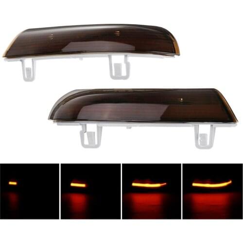 Pair Dynamic LED Turn Signal Light Mirror Indicator Lights Amber for VW Golf 5 Jetta MK5 Passat B6
