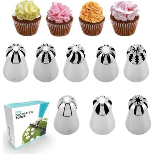 Russian Piping Nozzle Sphere Ball Icing Confectioners Pastry Tips Sugarcraft Cupcake Decorator Kitchen Bakeware Tools For Cake