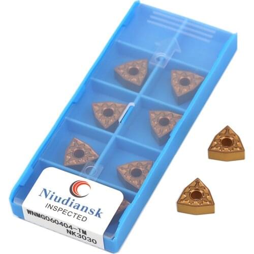 WNMG060404-TM NK3030 External Turning Tools WNMG060408-TM NK3030 Lathe Cutting Blade CNC Lathe Tool Carbide Inserts Steel Cutter