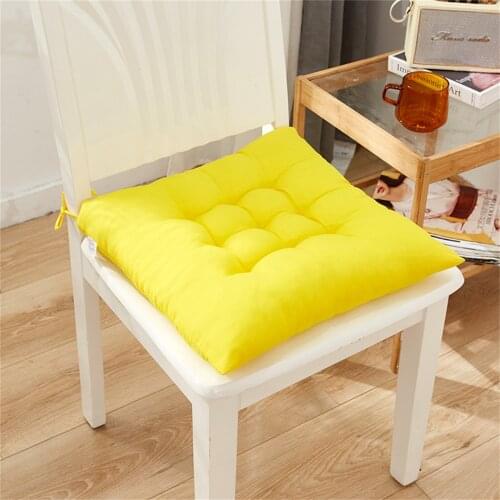 Thicken Pad Chair Cushion Tie on Seat Square Chair Pad Dining Room Kitchen Decor Outdoor Garden Cushions Sofa Buttocks Cushion