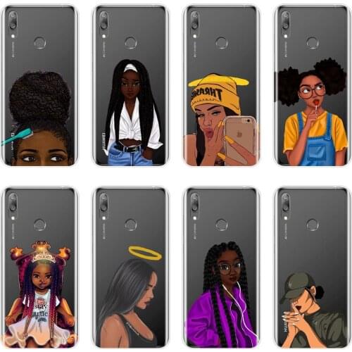 Back Cover For Huawei Y9 Y7 Y6 Pro Prime 2019 Silicone Black Girl Magic Melanin Aesthetic Phone Case For Huawei Y5 Y6 Y7 2019