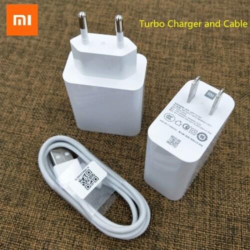 Xiaomi 27W Turbo Charger USB EU US Plug Adapter Fast Charging Type C Cable For Mi 10 10T 9 9T Pro Poco X3 X2 M2 Pro Redmi Note 9