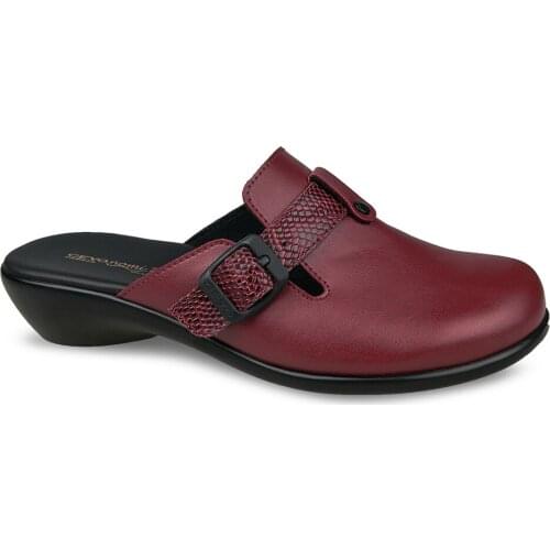 CEYO CAMILLA-4 Women Slippers Slipper Casual Artifical Leather Burgundy Red Brown Black Homewear Home Wear Winter