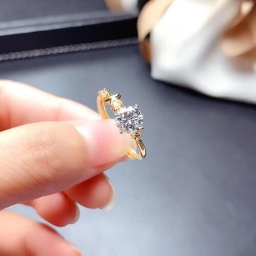 2020 new crackling green moissanite gemstone ring for women jewelry engagement ring for wedding 925 silver ring party gift love