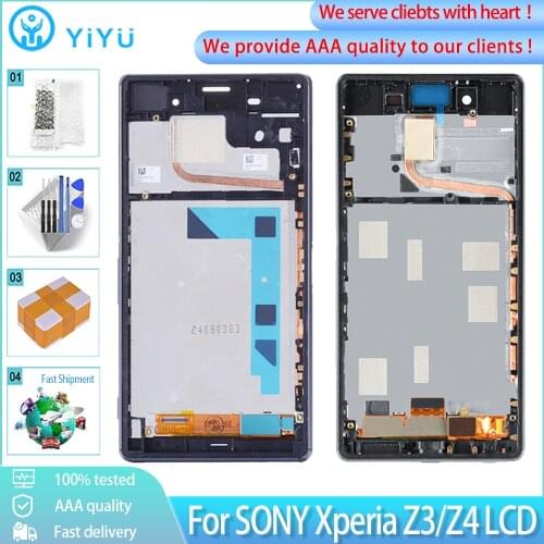 AAA Quality For SONY Xperia Z3 Z4 LCD Display Touch Screen Digitizer Assembly Replacement For SONY Xperia Z3 Plus Screen Display