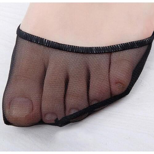 1Pair High Heels Cushions Anti-slip Silicone Dotted Invisible Forefoot Insoles Half Insoles Invisible Foot Pain Care Socks