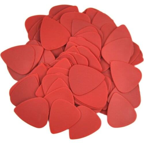 100Pcs New Medium 0.71mm Blank Guitar Picks Plectrums ABS Matter Red For Acoustic Guitar