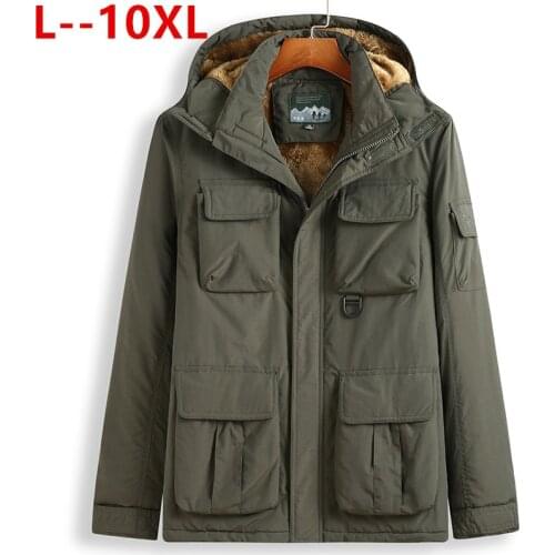 10XL 8XL 6XL New Winter Jacket Men -20 Degree Thicken Warm Men Parkas Hooded Coat Fleece Mans Jackets Outwear Jaqueta Masculina