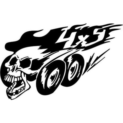 19.3CM*12CM Off Road Skull 4X4 Personality Car Stickers Body Vinyl Accessories C5-1032