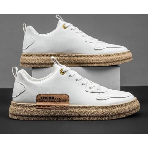 2021 New Men Leather Sneakers Male Comfortable Sport Running Sneaker Casual Shoes Man Shoes Fashion Breathable Shoes NanX383