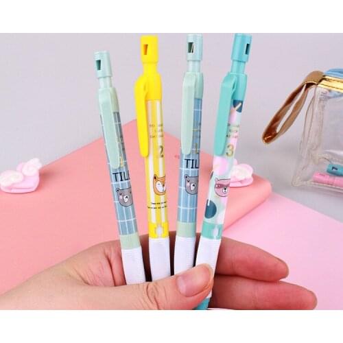 48pcs cute mechanical pencils lead 2.0mm kawaii cartoon animal automatic pencil for school writing kids pencil korean stationary