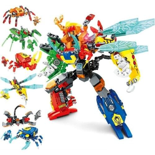 6pcs/set Sembo Blocks 103132 103133 103134 103135 103136 103137 Kids Building Toys Boys Puzzle 6IN1 Insect no box