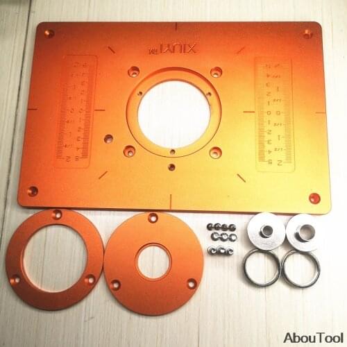 85X85MM Universal Electric Wood Milling Flip Board Auxiliary Tools Aluminum Router Table Insert Plate Rings Woodworking Tools