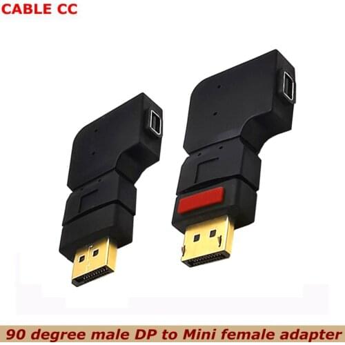 90-angle DisplayPort male to Mini DisplayPort female extension adapter adapter for high-definition display digital cameras