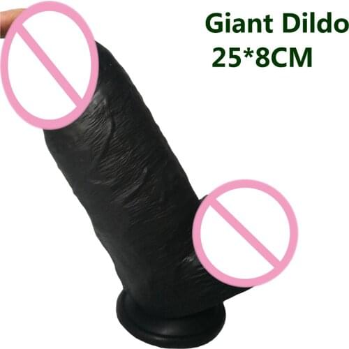 AMABOOM 25*8CM Giant Huge Dildo Super Big Dick Anal butt Large Dong Realistic Penis Suction cup Masturbator Sex Toys For Women