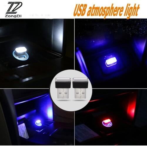 ZD Car Styling For Alfa Romeo 159 BMW E46 E39 E36 E90 Audi A3 A6 C5 A4 B6 B8 Car USB Charger Atmosphere LED Light Accessories