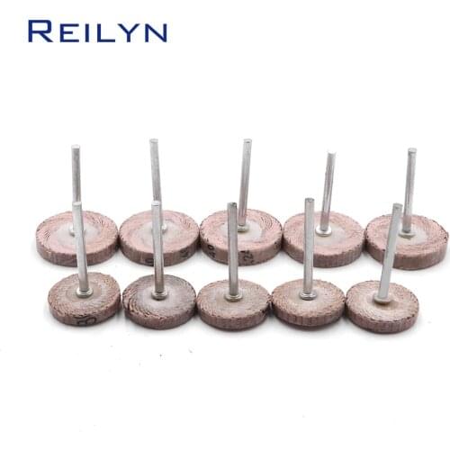 Freeshipping 10pcs sand paper polishing bits narrow gap abrasive mops-wheel spindle mops sand paper wheel mounted flap wheels
