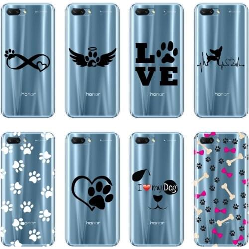 Heart Dog Phone Case Silicone For Huawei Honor 7 8 9 10 Lite Soft Back Cover For Huawei Honor 10 9 8 8X MAX 7 7S 7X 7A 7C Pro