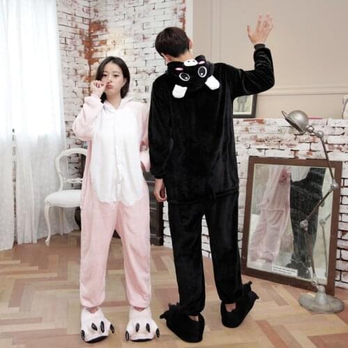 Black Pig Kigurumi Animal Pajamas Pig Onesie For Adult Pyjamas Jumpsuit Sleepwear Cosplay Halloween Party Women Men Sleepwear
