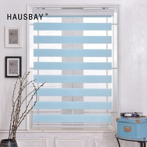Zebra Blinds Double Layer Roller Blinds Nordic Light Shading Window Curtain Living Room Bedroom Bathroom Customized Size JR013