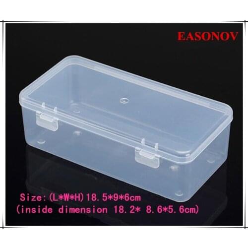 EASONOV 18.5*9*6cm PP transparent plastic box component receiving tool box 2pcs / lot free shipping