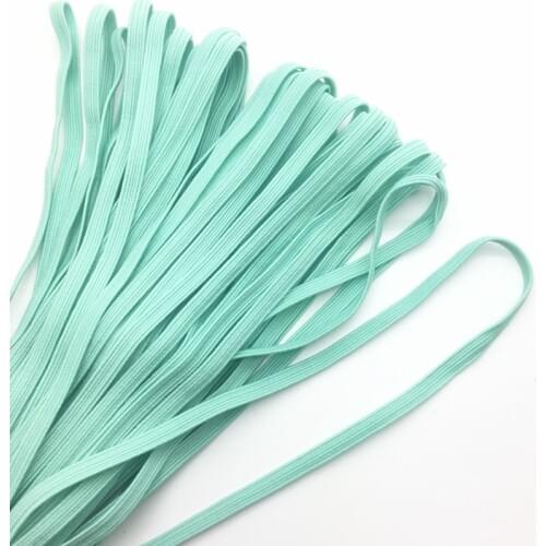 5yards 6mm Cyan Elastic ribbonElastic Band For Trim Sewing Spandex Lace Trim