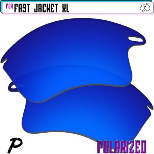 EZReplace Polarized Replacement Lenses for - Oakley Fast Jacket XL Sunglasses - Navy P