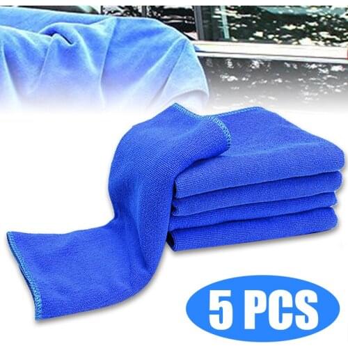 Car Cleaning Tool 5pcs Car Soft Microfiber Wash Duster High Absorbent Wash Cleaning Polish Towel Cloths 30*30cm