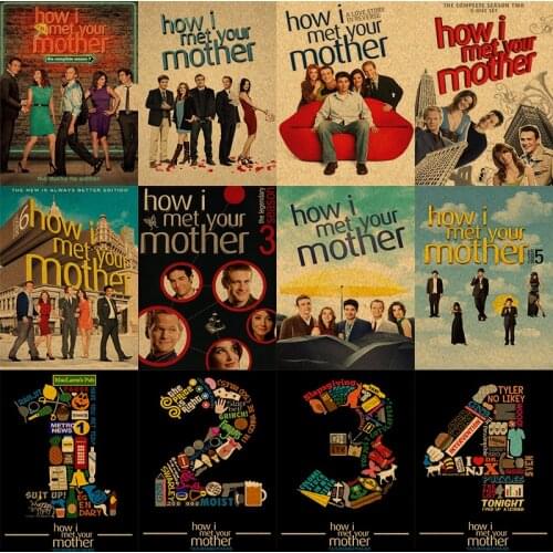 How I met your mother American reality TV poster retro Kraft Paper poster Decoration Wall stickers Gift