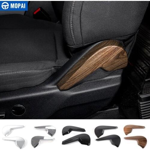 MOPAI ABS Car Interior Seat Adjustment Button Decoration Cover Trim Stickers For Ford F150 2015 Up Car Accessories Styling