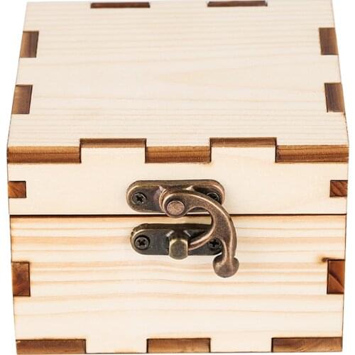 Square Natural Bamboo Wood Box for Wristwatch Wood Watch Jewelry Display Storage Watch Holder Gift Box