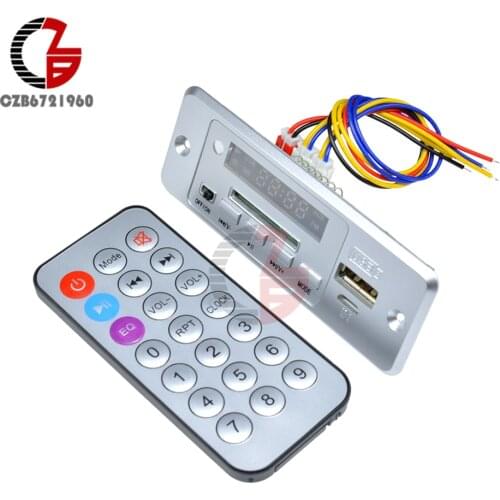 Mini 5V MP3 Decoder Board Bluetooth Call Decoding Module MP3 WAV U-Disk & TF Card USB with 2*3W Amplifier Remote Controller