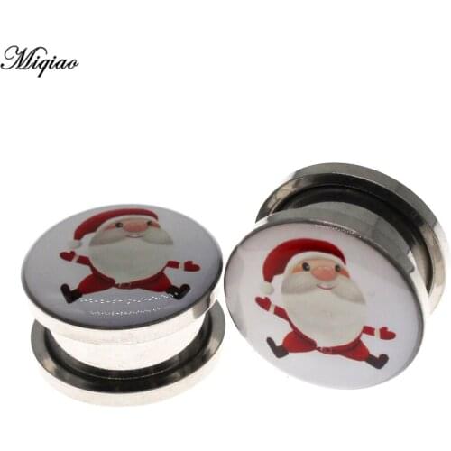 Miqiao 2pcs New Christmas Jewelry Explosion Style Santa Claus Ear Amplifier Double Horn Ear Amplifier Piercing Ornament