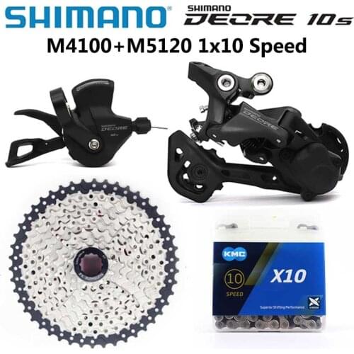 SHIMANO DEORE M4100 10S Groupset MTB Mountain Bike Groupset 1x10 Speed Sunshine Cassette M5120 Rear Derailleur M4100 Shift Lever