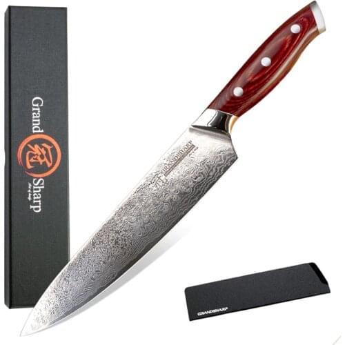GRANDSHARP Damascus Kitchen Knives VG10 Japanese Steel Damascus Chef Knife Cooking Tools Stainless Steel 67 Layers Professional