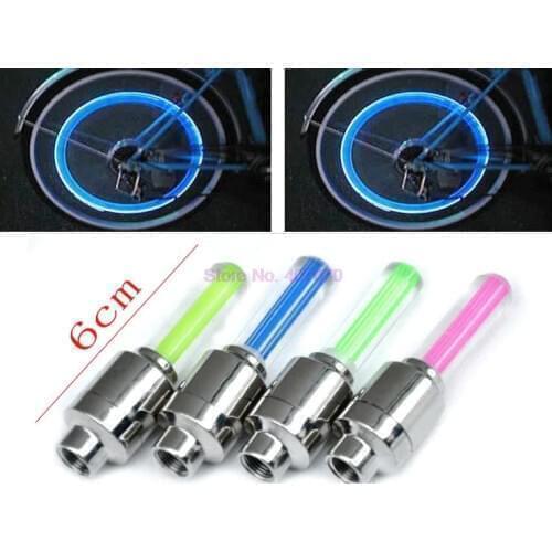 By DHL or Fedex 200pairs Car Bike Bicycle Motorcycle Tire Air valve LED Lamp Flash Tyre Wheel Valve Cap Light