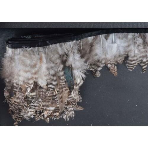 Sell by yard, 3-4" garment trim DIY feather fringe chinchilla feather trim # FT17018