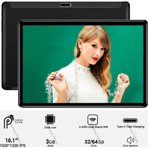 Sales Newest super 10 inch Android 9.0 Tablet pc Dual Sim 3G/4G LTE Phone Call 32/64 GB ROM Bluetooth 2.5GHz 5G Wi-FiTablets pc