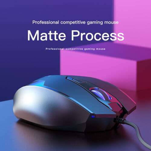 USB wired gaming mouse 2400DPI adjustable 6 buttons computer gaming gaming mouse macro programming frosted notebook gaming mouse