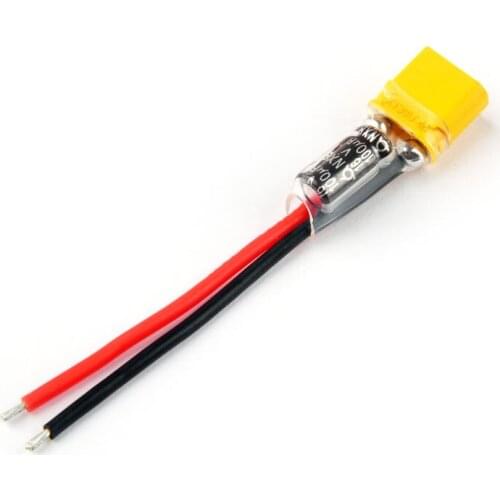 2PCS Happymodel XT30 Plug Pigtail Power Wire 100 Capacitor for Mobula7 HD TRASHCAN UR85 UR85HD Crazybee F3 F4 Flight Controller